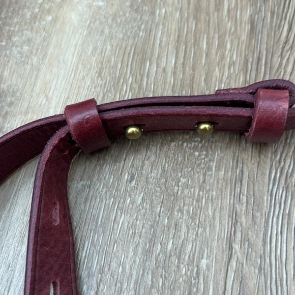 Madewell Transport Small Leather Tote Burgundy - Picture 3 of 4
